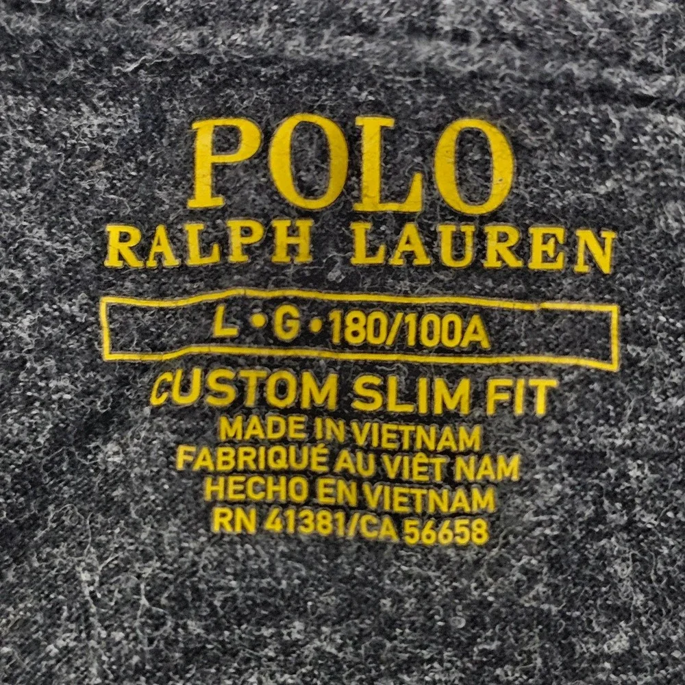 Polo Ralph Lauren Gray Long Sleeve Slim Fit Cotton T-Shirt Men's L
